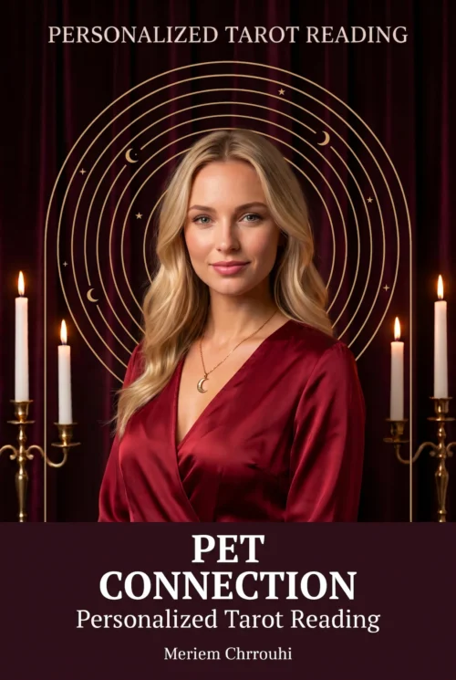 Pet and Animal Connection tarot reading cover by Meriem Chrrouhi.
