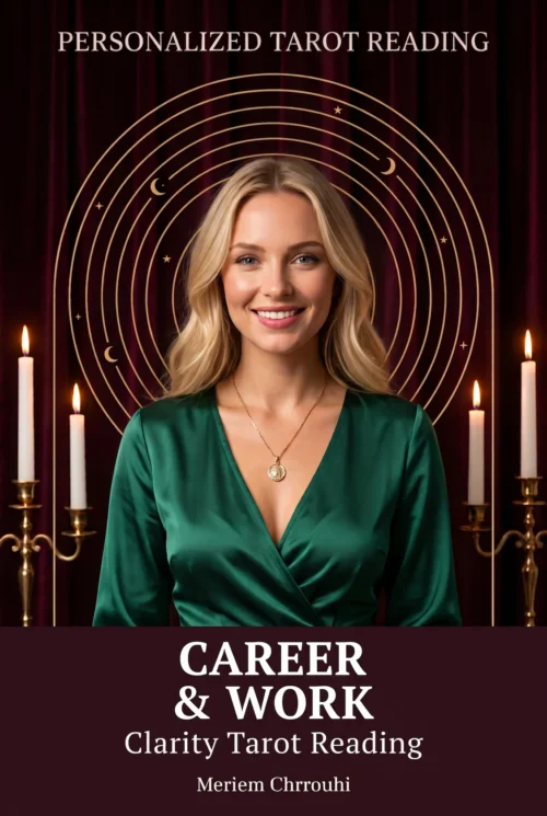 Career and Work Clarity tarot reading cover with a celestial design.