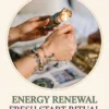 Energy Renewal and Fresh Start Ritual — close-up hands lighting a tied herb bundle over a softly blurred spiritual tabletop