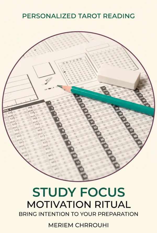 Study ritual cover showing a pencil and eraser on multiple-choice answer sheets.