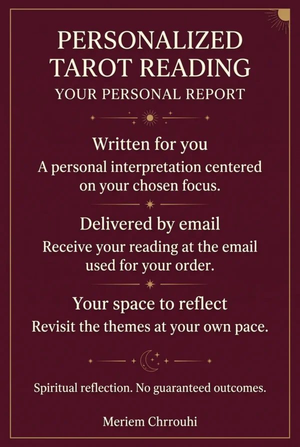 Your personal report: a written spiritual interpretation delivered by email