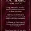 Order Support and Delivery Help | Personalized Tarot Reading Order Support: delivery help and changes before personalized preparation begins.
