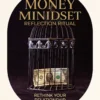 Money Mindset Reflection Ritual — a decorative metal birdcage containing one banknote, on dark plum fabric with gold lettering