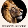 Success ritual cover with a golden-maned lion in profile against a black background.