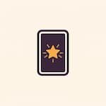 Purple tarot card with a gold star, representing one-question tarot readings and quick answers.
