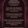Honest Guidance card covering present emotions, relationship patterns, possibilities and personal choices.