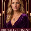 Brutally Honest detailed tarot reading cover with a blonde woman in purple, candles and a gold arch.