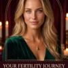Fertility Journey Tarot Reflection | Meriem Chrrouhi Your Fertility Journey emotional reflection reading cover with a blonde woman in emerald and candlelight.