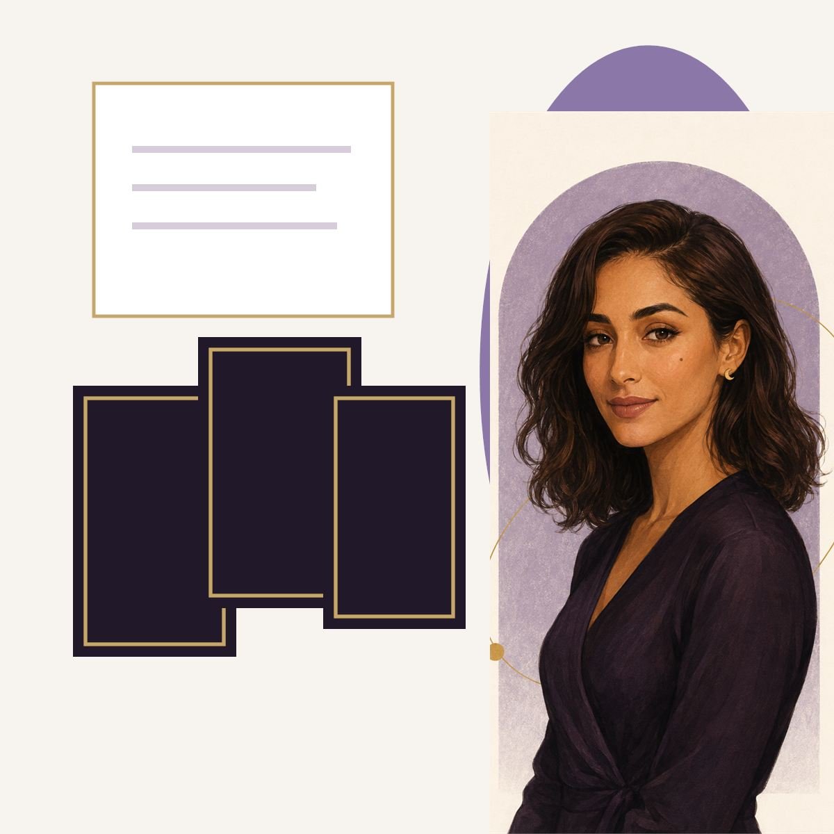 Personalized love and relationship tarot reading with an illustrated card spread and PDF preview.